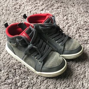 Boys Stride Rite side zip high tops, size 12
